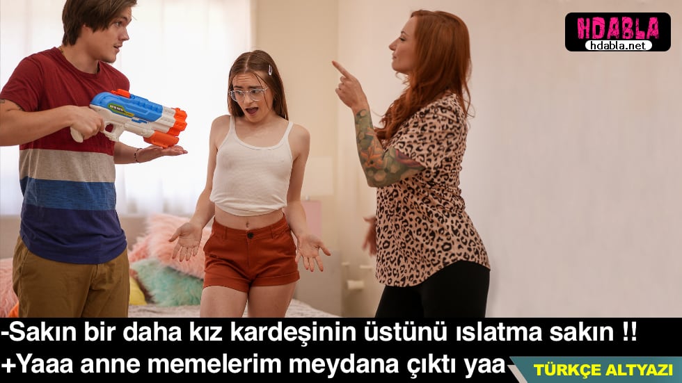 Gözlüklü kardeşimin memelerini görmek için üstünü ıslattım