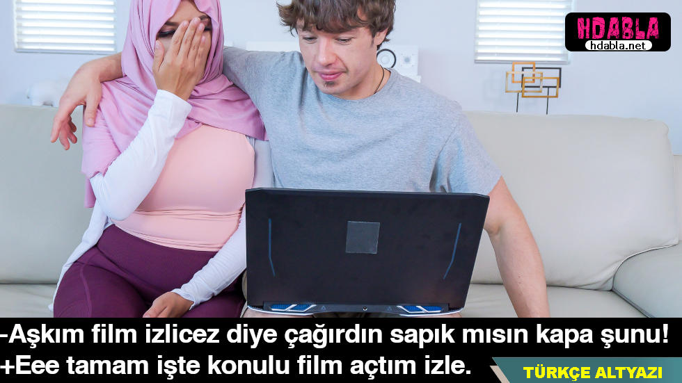 Eve film izlemeye çağırdığı Türbanlı hatuna Porno izletti