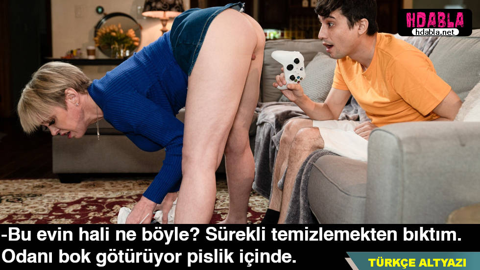 Külotsuz temizlik yapan annem eğildiğinde xbox kumandasını amına sürttüm